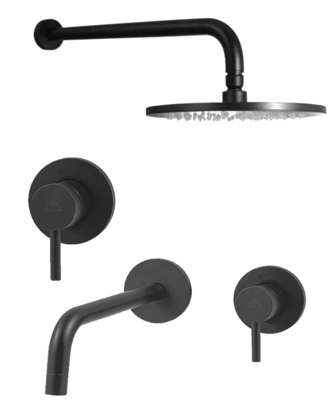 Душевой комплект PAFFONI Light KITLIG011NO006 черный матовый