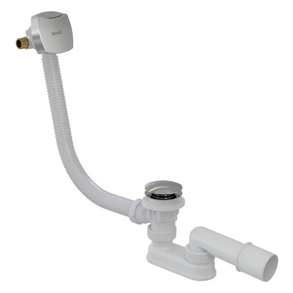 Сточный комплект RAVAK с заполнением переливом Click Clack хром