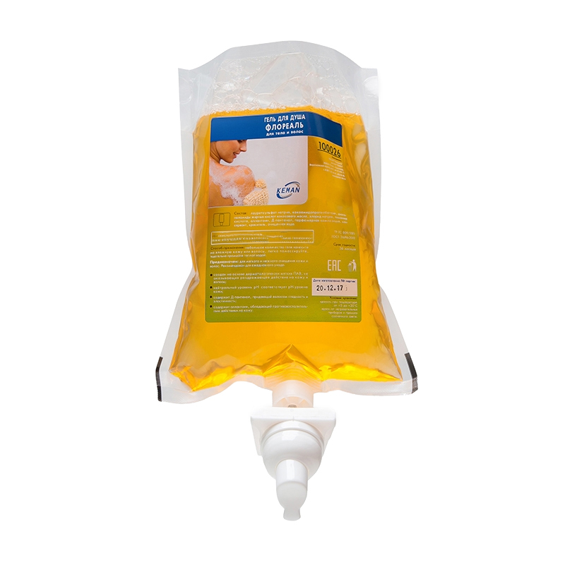 Гель для волос и тела KEMAN Флореаль пенное дозирование 100042-1000, 1000 мл