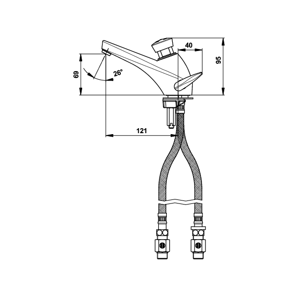 Смеситель для раковины PRESTO 3000 68032
