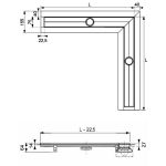 Лоток угловой TECEdrainlinе Plate 1000х1000 полированный