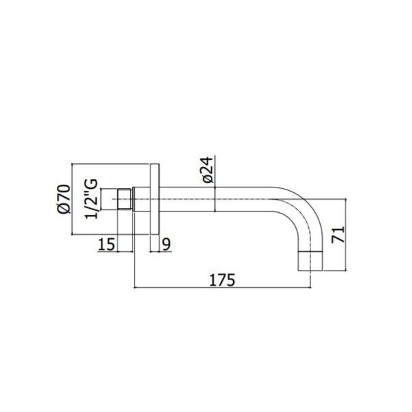Излив PAFFONI Light ZBOC139BO белый матовый
