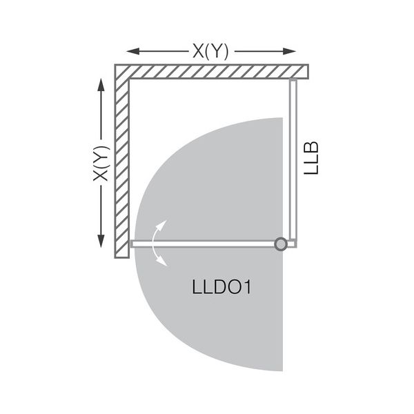 Дверь в нишу ROTH Lega Line LLDO1 80х190 стекло intima
