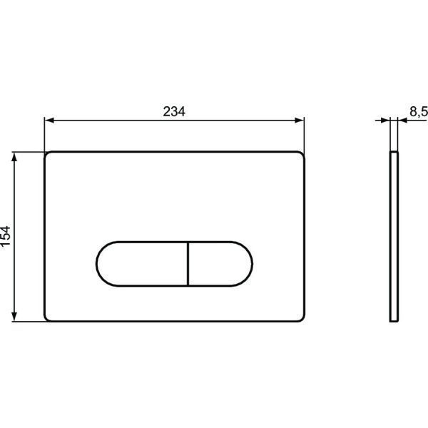 Инсталляция для подвесного унитаза IDEAL STANDARD ProSys Eco Frame 2.0 R0309AA, кнопка хром