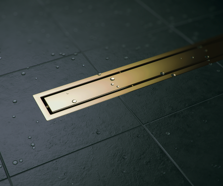 Дренажный канал PESTAN Premium Line 55 gold с решеткой