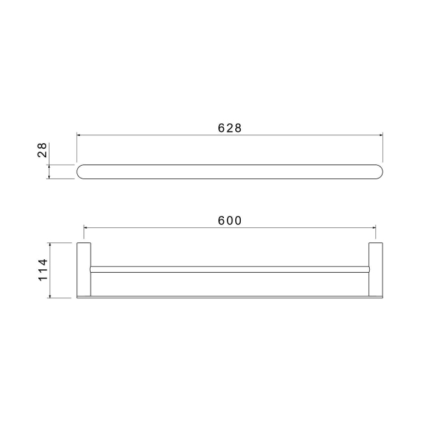 Полотенцедержатель АКВАТЕК Лира двойной AQ4430CR