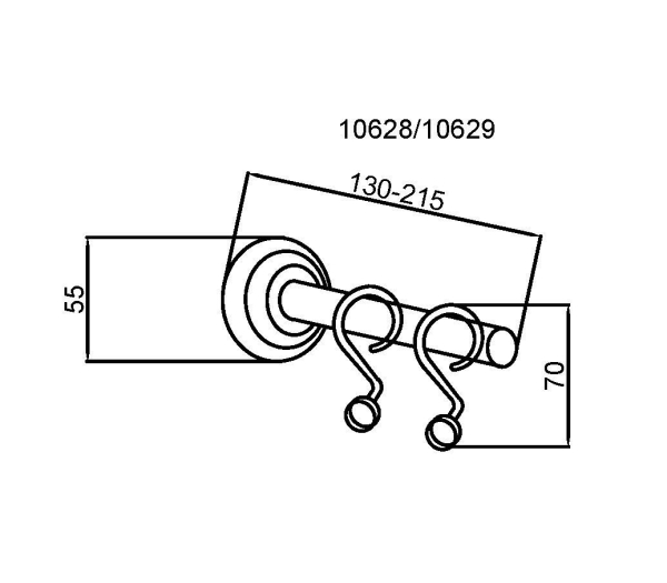 Крючок для карниза BOHEME Imperiale 10421 Gold