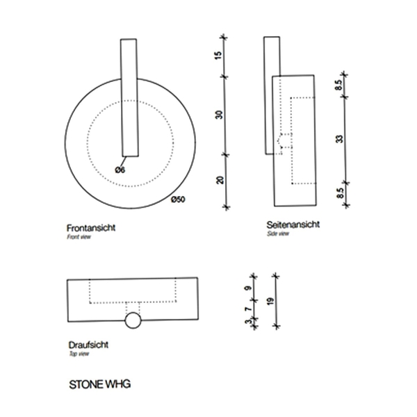 Крючок DECOR WALTHER Stone WHG 972754 хром/белый