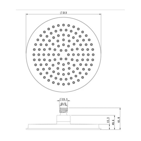 Верхний душ CAPRIGO Parts 99-503-vot Ø21 бронза матовая