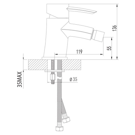 Смеситель для биде LEMARK Atlantiss LM3208C