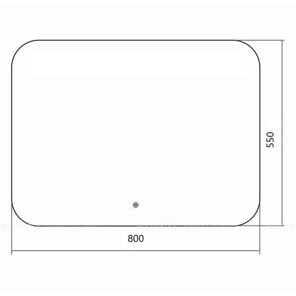 Зеркало AQUANIKA Basic AQB5580RU44 80 с сенсорным выключателем