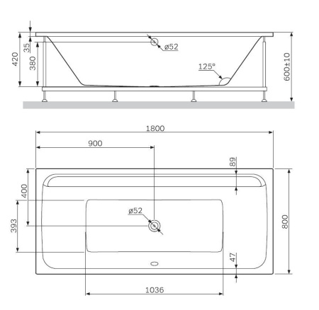 Каркас AM.PM Inspire 2.0 175x75
