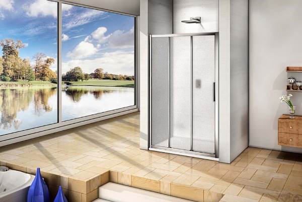 Дверь в нишу GOOD DOOR Orion WTW-100-G-CH 100x185 текстура grape
