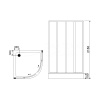 Душевая кабина CERUTTISPA Viva 100x100x215, профиль черный