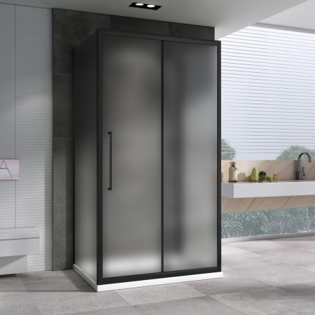 Душевое ограждение ABBER Schwarzer Diamant AG30150BMH-S90BM-S90BM 150x90x195 стекло матовое