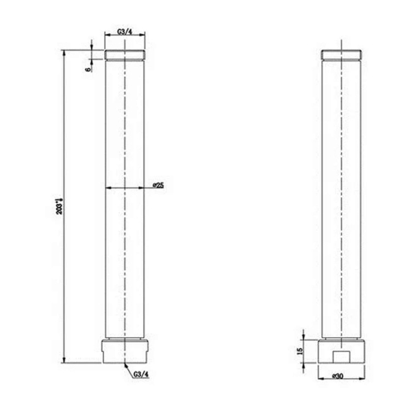 Душевой кронштейн CAPRIGO Parts 99-567-crm