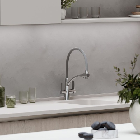 Смеситель для кухни SANCOS Eri с гибким изливом и подключ. фильтра SC4001CH