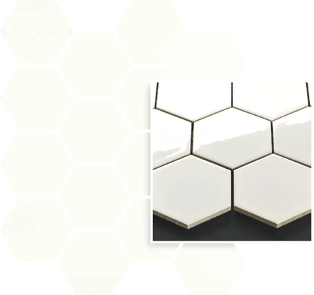 Мозаика Uniwersalna Mozaika Prasowana Bianco Hexagon 22х25,5