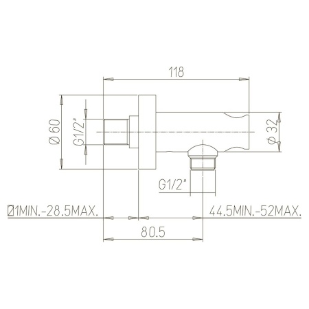 Держатель для душа PAINI Morgana 73CR480