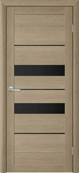 Тренд Т-4 Тренд Дорс дверь межкомнатная EcoTex лиственница латте стекло черное