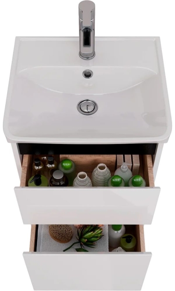 Комплект мебели LEMARK Combi 45 белый/черный матовый