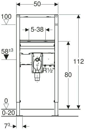 Инсталляция для раковин GEBERIT Duofix 111.556.00.1