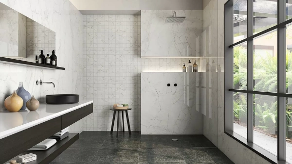 Мозаика MARBLES MALLA LUCCA Blanco (7х7) 30x30