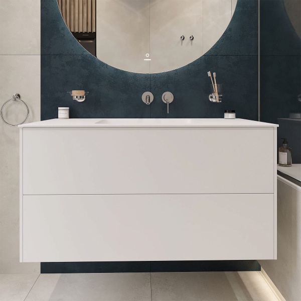 Тумба с раковиной KUPALA Karelia WBM10001 100 белый матовый