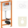 Инсталляция для унитазов KK-POL Premium SET/M500/110/K с кнопкой смыва M11 белый глянцевый