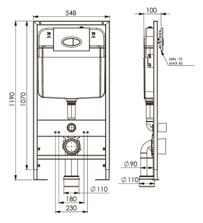 Инсталляция для унитазов BOHEME 666
