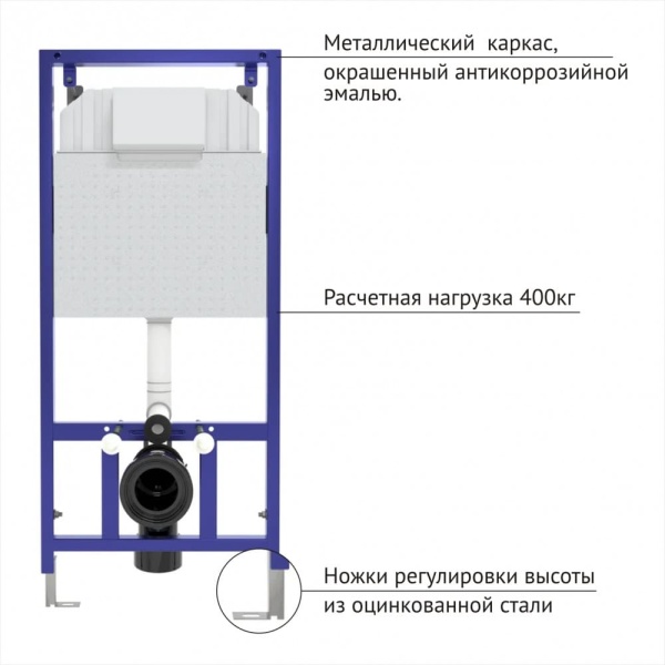 Комплект BERGES 4000 + Ego XL Rimless с сиденьем с микролифтом, кнопка D3 хром