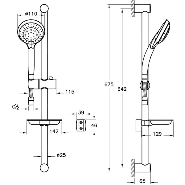 Душевой гарнитур VITRA Cozi 5F A45682EXP