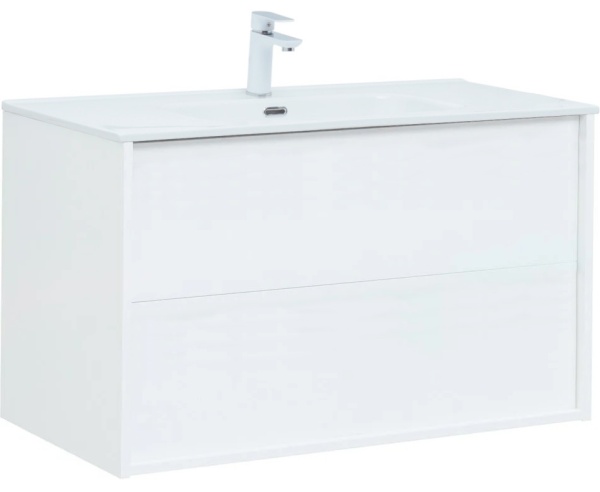 Тумба под раковину AQUANET Lino Flat 100 белый