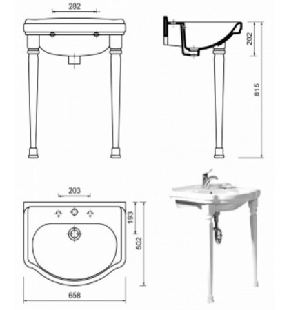 Ножки для раковины CREAVIT Klasik KL270