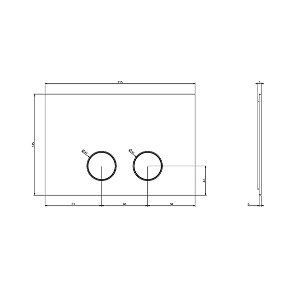 Кнопка смыва GESSI Technical 54617#727 латунь матовая