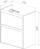 Комплект мебели LEMARK Combi 60 белый/черный матовый