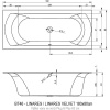Акриловая ванна RIHO Linares Plug & Play 180х80 R