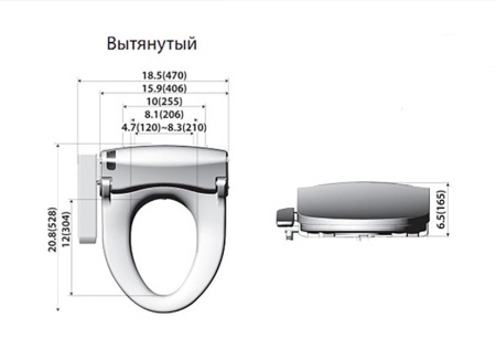 Электронная крышка биде DAEWON DIB-C410 dib-410L