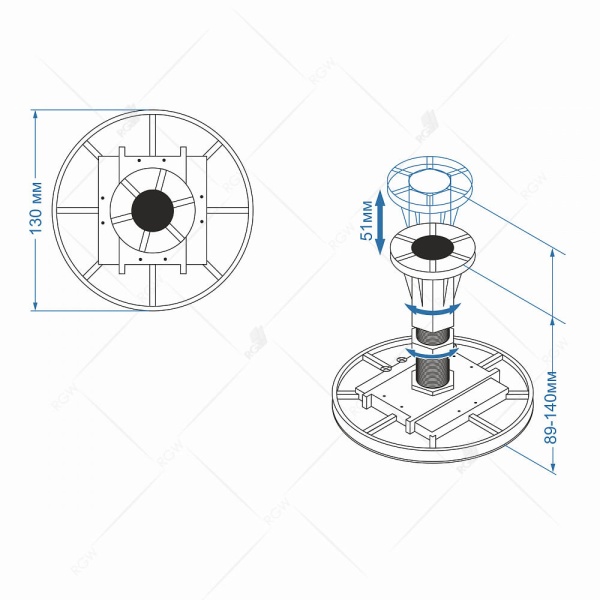 Комплект ножек RGW N-12 (12 штук)