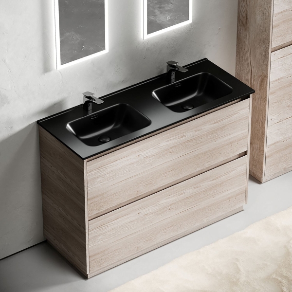 Тумба под раковину SANCOS Libra Floor 120 под 2 раковины с 2 ящиками дуб галифакс