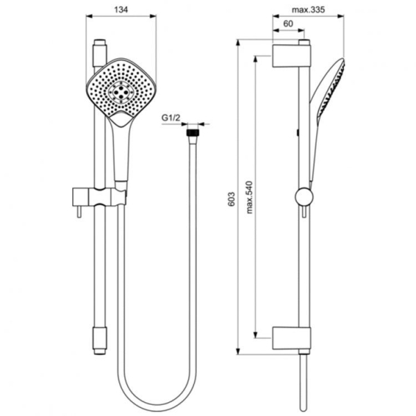 Душевой гарнитур IDEAL STANDARD IdealRain B1762AA