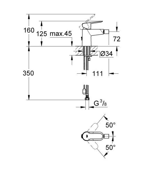 Смеситель для биде GROHE BauEdge 23332000