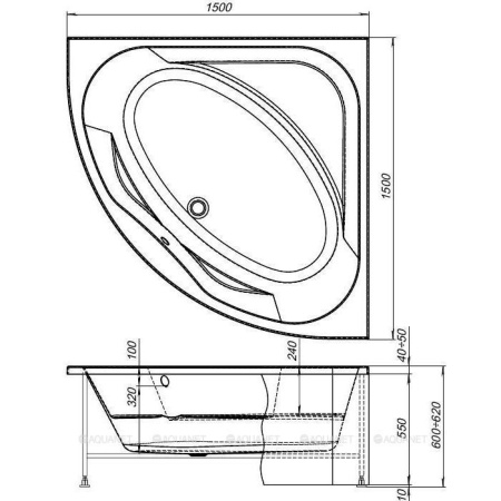 Каркас AQUANET Vista 150x150