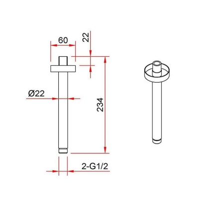 Душевой кронштейн BERGES Wasserhaus S 74014 черный матовый