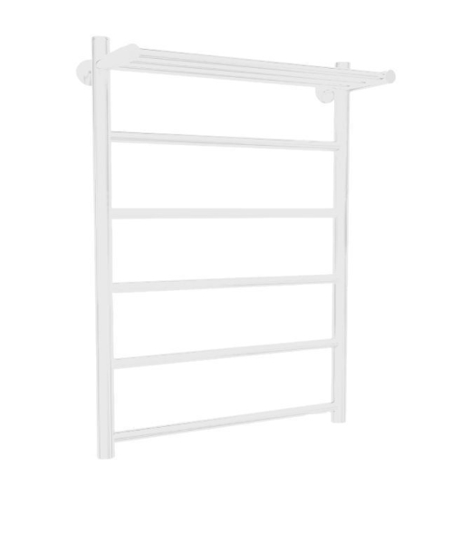 Полотенцесушитель DEROH Treppe с полкой 2П, универс. подключ. 60/30 белый мат.