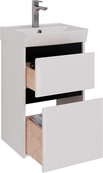 Комплект мебели LEMARK Combi 45 белый/черный матовый