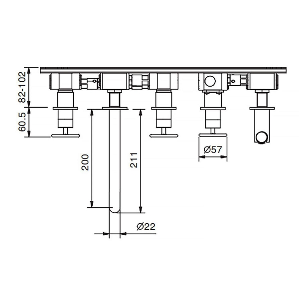 Встраиваемая часть смесителя для ванны FANTINI Fontane Bianche 47 00 P019A
