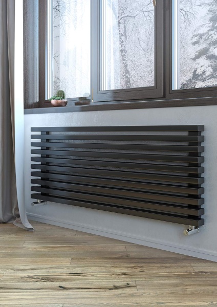 Радиатор LOTEN Grey Z 6С 150/28 левое НП черный матовый