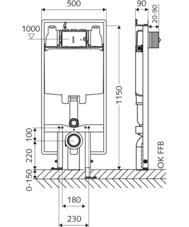 Инсталляция для унитазов SCHELL Montus С90 SCL030610099
