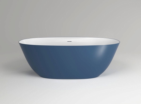 Ванна PLUMBERIA Veloma 160х70 биколор белый/блу деним матовый